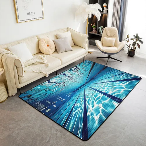 Vista 18 de Erosebridal Alfombra bohemia con estampado de ojos de 3 x 5 pulgadas, alfombra exótica de mariposa azul, estilo bohemio, alfombra decorativa moderna