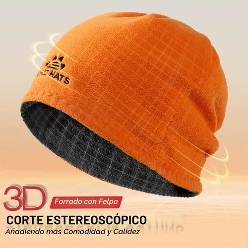 Vista 3 de Lvaiz Winter Beanie for Men Women Warm Fleece Lined Reversible Skull Cap Reversible Soft Warm Fleece Lining, Full Ear Coverage, 3D Hexagonal Crown