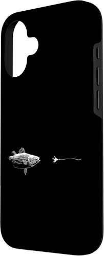 Vista 2 de Graphic Fly Fishing Hook Line - Fish Striped Bass Case for iPhone 16