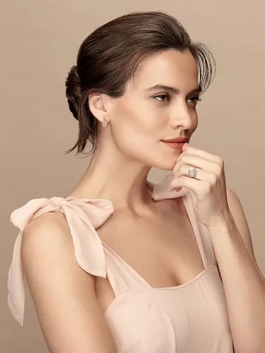 Vista 2 de MYEARS Aretes de eslabones para mujer, cadena de oro, aro de eslabones con circonita cúbica, chapado en oro de 14 quilates, pequeños, simples