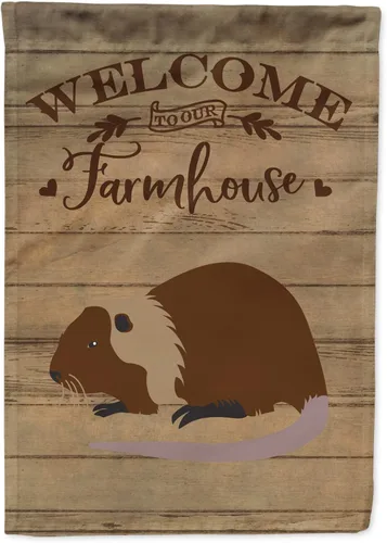 Vista 56 de Caroline's Treasures CK6823GF Coypu Nutria River Rat Welcome Garden Flag - Bandera decorativa para patio exterior, patio, obras de arte