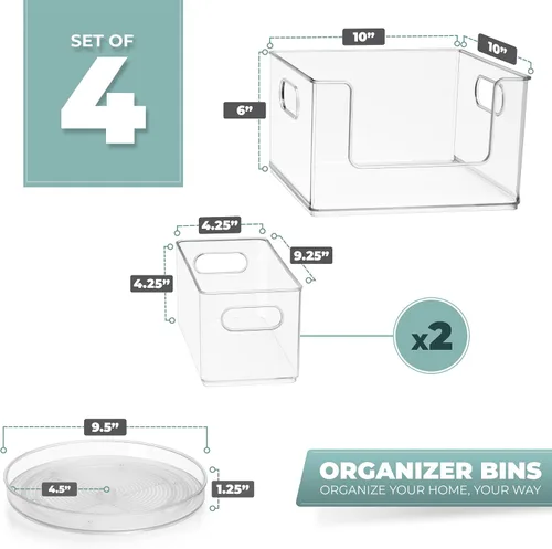 Vista 3 de Sorbus Juego de organizador de lavandería, 1 cubo grande apilable frontal abierto, 2 cubos de almacenamiento estrechos apilables, 1 organizador Lazy
