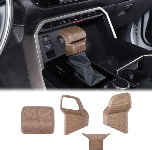 Vista 21 de Aunginsy Cubierta de freno de mano para palanca de cambios de automóvil, compatible con Toyota Tundra 2022+, Sequoia 2023+ y Tacoma 2024+, perilla