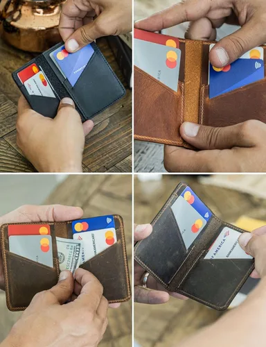 Vista 23 de Handcrafted Genuine Leather Wallets, Minimalist Cardholders, and Passport Covers, Handmade Gift