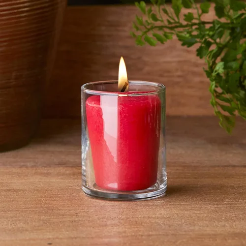 Vista 3 de Root Candles Velas votivas perfumadas Seeking Balance® Velas de aromaterapia de spa de 20 horas, 3 unidades, seducir: pachulí y anís