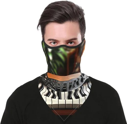 Vista 12 de Máscara de cuello para hombres y mujeres, protección solar UV, resistente al viento, bandana jirafa arco iris, cubierta facial, bufanda