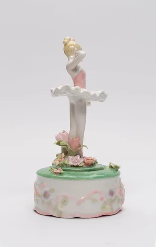 Vista 6 de Cosmos Gifts 96206 Figura musical de bailarina de bailarina de porcelana fina bailarina bailarina de música con cuerda (melodía musical: bailarina)