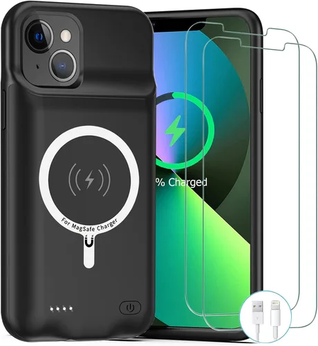 Vista 16 de Funda de batería para iPhone 11, funda de carga portátil recargable de 10000 mAh mejorada con carga inalámbrica compatible con iPhone 11