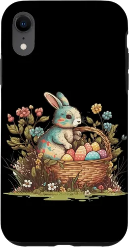 Vista 25 de Happy Easter Day Easter Bunny Happy Easter Egg Basket Case for iPhone 17