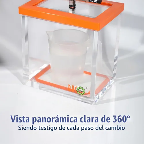 Vista 5 de BACOENG Cámara de vacío de acrílico de 1 galón, kit de cámara de desgasificación para resina, silicona y epoxi