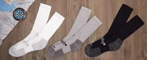 Vista 3 de Jeep Paquete de 3 pares de calcetines de algodón clásicos para hombre absorben la humedad comodidad acolchada