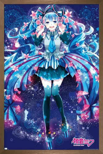 Vista 14 de Hatsune Miku - Póster de pared de flores, 34 pulgadas de largo x 22.4 pulgadas de ancho, versión premium sin marco