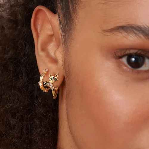 Vista 2 de MYEARS Women Huggie Earrings Gold Hoop Sleeper 14K Gold Filled Small Simple Handmade Hypoallergenic Everyday Jewelry - in The Nature World