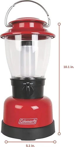 Vista 3 de Coleman Linterna LED de 400 L con batería 4D, resistente al agua y a los impactos con asa de transporte, luces LED de por vida nunca necesitan