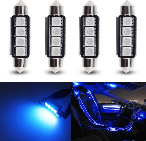 Vista 17 de Bombillas LED Festoon 6411 6418 C5W de 9 a 30 V extremadamente brillantes, sin errores, 1.5 pulgadas, 1.417 in para luces de cúpula de mapa