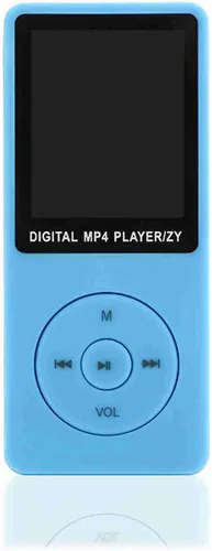 Vista 6 de Reproductor de música con altavoz, pantalla de 1.8 pulgadas, reproductor de audio digital recargable, reproductor MP4 portátil de 32 GB para Azul