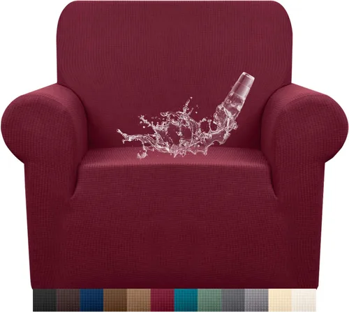 Vista 19 de Granbest Funda de Sofá Premium Repelente al Agua de Alta Elasticidad Funda Deslizable para Sofá de Tela Súper Suave (Beige, Grande)
