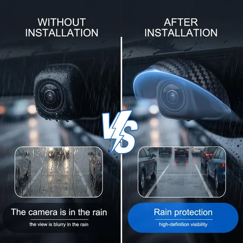 Vista 5 de Cubierta impermeable para cámara de visión trasera, protector de lluvia 2 pzas