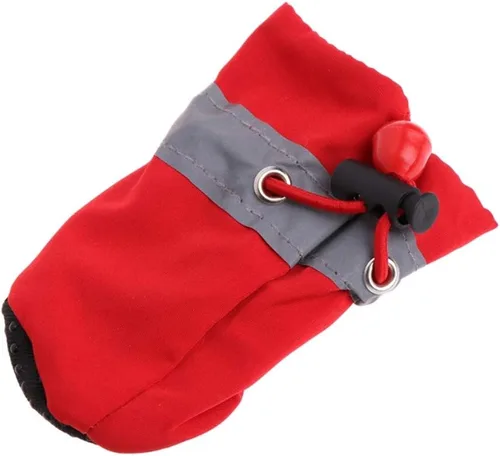 Vista 6 de Zapatos para Perros Mascotas Rain Snow Botas Impermeables Zapatos de Caucho Antideslizante Zapatos para Perro Pequeño Cachorro Zapatos de Invierno