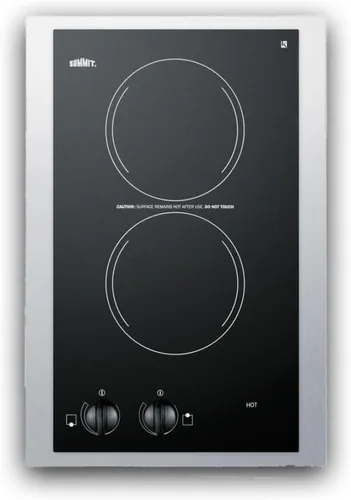 Vista 11 de Summit CR2220B - Placa eléctrica de 2 quemadores de 12 pulgadas, 230 voltios, compatible con ADA, negro