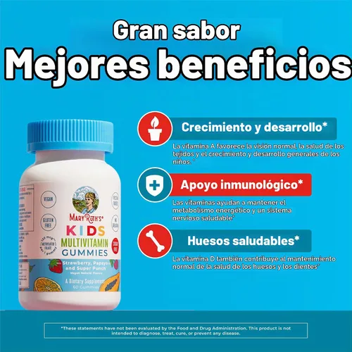 Vista 5 de MaryRuth Organics Vitaminas para niños Multi Sin azúcar Suministro para 2 meses Gomitas multivitamínicas para niños de 2 años en adelante