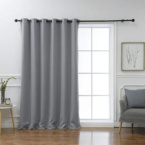 Vista 4 de Best Home Fashion Cortina térmica opaca con parte superior con ojales anchos Gris