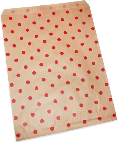 Vista 6 de CuteBox Bolsas de regalo de papel plano con lunares rojos (8.5 x 11 pulgadas) para mercancía, manualidades, recuerdos de fiesta, venta al por menor