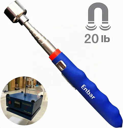 Vista 2 de Regalos para hombres, herramienta de recogida telescópica magnética de 20 libras para pequeñas herramientas de metal extensible de 7 a 31 pulgadas