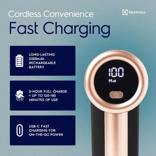 Vista 5 de Afeitadora de tela recargable Electrolux Removedor de pelusa de 3 velocidades para ropa y muebles Elimina la pelusa y las bolitas Afeitadora