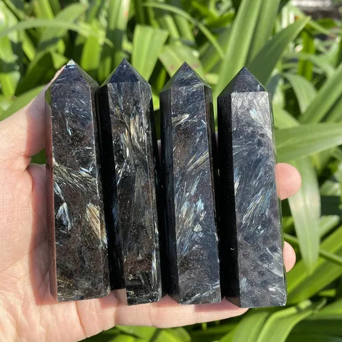 Vista 9 de Torre de amazonita natural, varita de punta de obelisco de cristal curativo y piedras, muestra mineral para meditación y decoración del hogar, 3-3.5