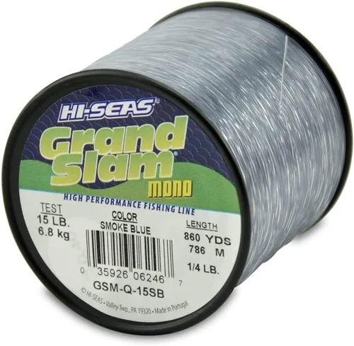 Vista 54 de HI-SEAS Línea de pesca de monofilamento Grand Slam - Fuerte y resistente a la abrasión en transparente, rosa, verde, azul humo, amarillo Amarillo