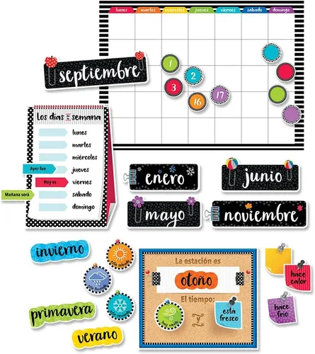 Vista 18 de Creative Teaching Press Bold & Bright - Juego de calendario, tablón de anuncios CTP y exhibición para el aula, 67 piezas