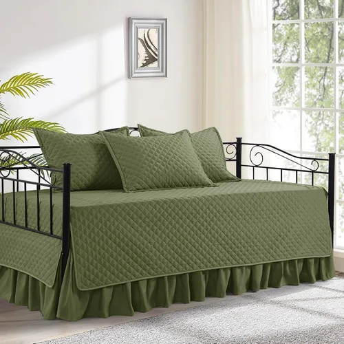 Vista 8 de HOMBYS Juegos de Fundas para Sofá Cama - Juego de Ropa de Cama para Sofá Cama con Costura de Diamante, Ropa de Cama Acogedora para Todas