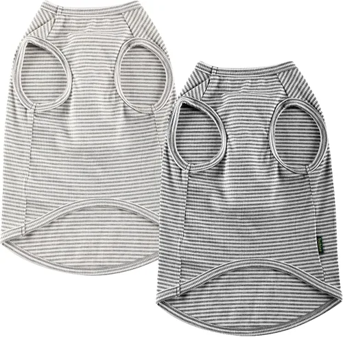 Vista 17 de Camisas Lisas para Perros, Ropa Sólida para Perros, Camiseta Ligera Elástica, Sin Mangas Blanca para Cachorros Chihuahua Gatos Disfraces Pequeños