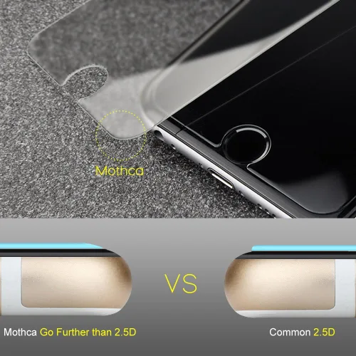 Vista 3 de Mothca Protector de pantalla de vidrio mate para iPhone 8, 7, 6S, 6, antirreflejos y antihuellas, 9H HD, película de vidrio templado transparente