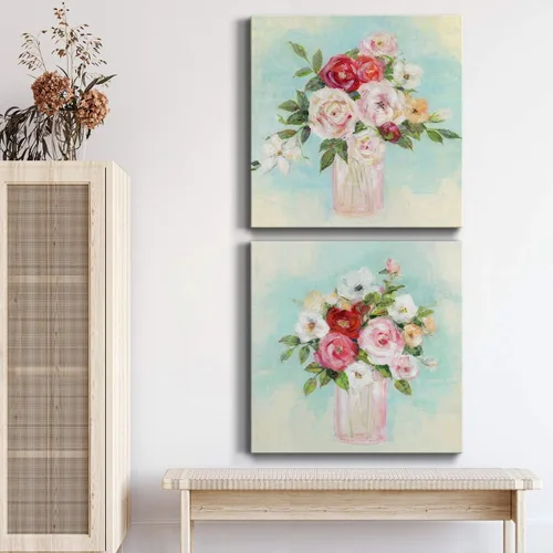 Vista 5 de Renditions Gallery Arrangement of Spring I - Arte de pared, decoración en lienzo de alta calidad con envoltura de galería, listo para colgar, 10