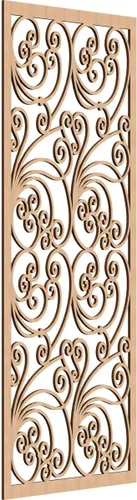 Vista 131 de 9 3/8"W x 24 3/8"H x 1/4"T Marilla Decorativos Paneles de Pared de Madera Calado, Abedul