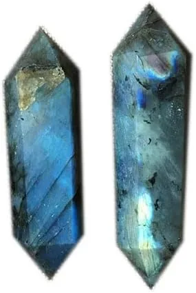 Vista 22 de StoneStory Figura de prisma facetada de punto de cristal curativo de ojo de tigre natural, paquete de 2 piedras preciosas de reiki, ojo de tigre