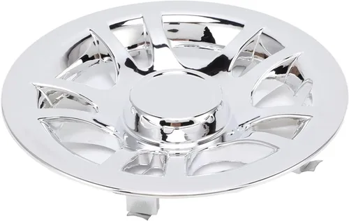 Vista 9 de Aramox Cubierta de cubo de rueda, 4 piezas de 8 pulgadas para cubo de carro cromado, protector de llanta para carrito