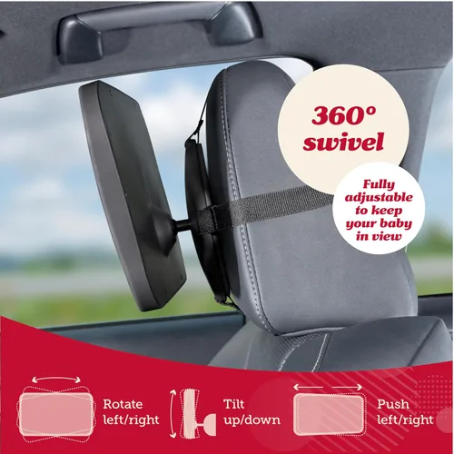 Vista 6 de Espejo para asiento trasero de bebé, Negro