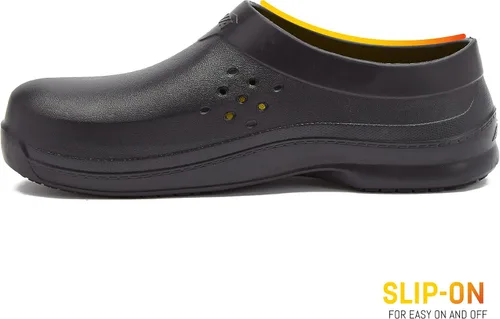 Vista 3 de Avia Flame - Zuecos antideslizantes para hombre, zapatos antideslizantes para servicio de alimentos, zapatos antideslizantes para restaurante