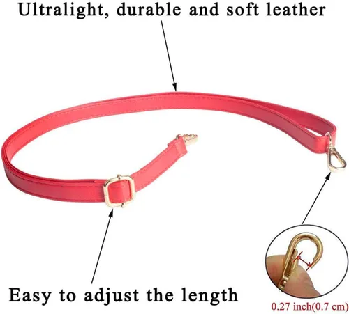 Vista 4 de Beaulegan Correa de repuesto para bolso, cuero de microfibra de grano completo, 59 pulgadas de largo ajustable para bolsa de hombro cruzada, Camel