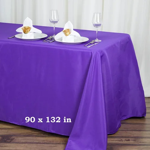 Vista 3 de Balsa Circle Mantel rectangular de poliéster de 90 x 132 pulgadas, color verde manzana, para bodas, fiestas, eventos, cocina, comedor