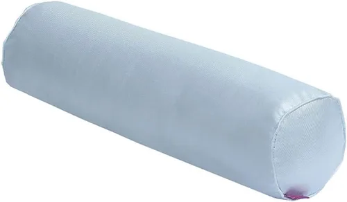Vista 4 de Almohada cilíndrica larga de seda de hielo suave, almohada cervical con funda extraíble (albaricoque, 5.9 x 15.7 in)