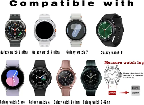 Vista 2 de Balerion Correa de reloj de piel auténtica, compatible con Samsung Galaxy Watch 654, Galaxy watch3 de 1.614 in, Galaxy Watch 1.654 in, Gear