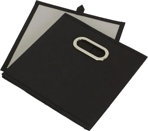 Vista 10 de Household Essentials Cubos de Almacenamiento de Tela Plegables Paquete de 6 – 11x11x11 Contenedores No Tejidos Apilables con Lados de Cartón