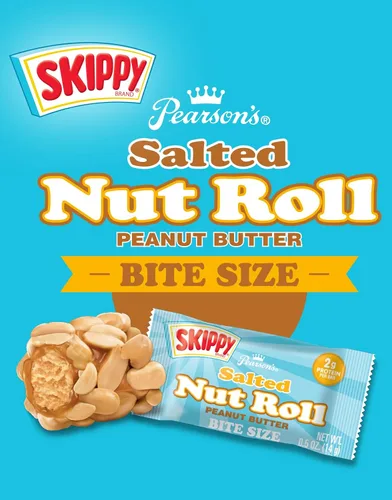 Vista 3 de Rollo de nuez salada con mantequilla de maní Skippy® de Pearson Caramelo de maní, caramelo, caramelo de mantequilla de maní Bolsa de 11 oz. A