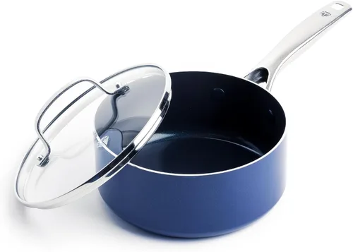 Vista 13 de Blue Diamond Sartén antiadherente de cerámica con infusión de diamante de 5 Negro