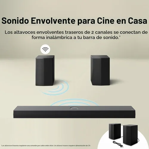 Vista 5 de LG Amazon Exclusive S6FTR 5.1 ch. Barra de sonido de cine en casa con subwoofer inalámbrico, sinergia de TV, interfaz Wow (modelo 2026) Wireless
