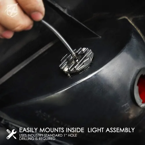 Vista 6 de Xprite - Juego de luces led estroboscópicas ocultas ámbar con 14 patrones de flash, luces estroboscópicas de parrilla para camiones, montaje